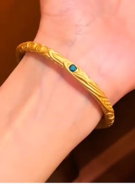 中国风哪吒同款金色手镯女网红爆款精致复古高级感小众设计感手镯