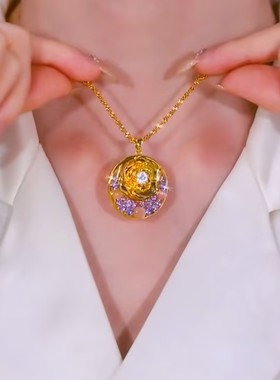 新款网纱镂空玫瑰花项链