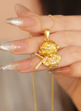 黑神话悟空金箍棒吊坠项链女同款西游记挂件网红爆款轻奢气质项链