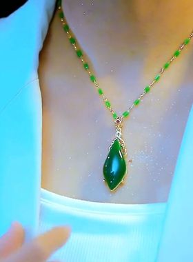 超闪异形水滴美人腰项链女网红爆款轻奢气质百搭小众设计感项链女