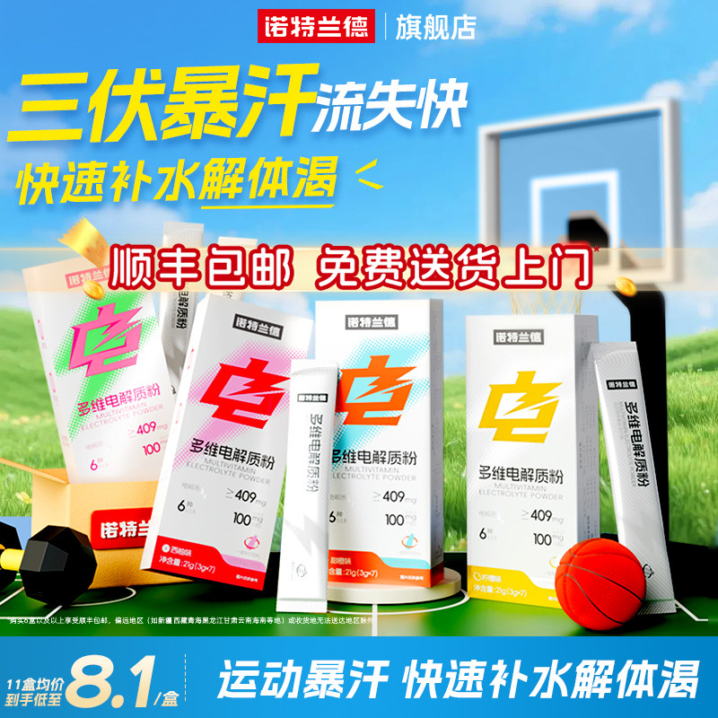 诺特兰德电解质冲剂粉运动骑行饮料维生素电解质水便携装官方正品