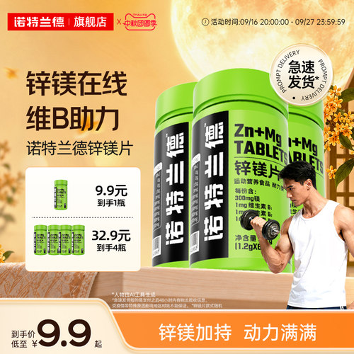诺特兰德锌镁片维生素运动男士