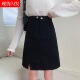 裙大码 小开叉中长款 西装 显瘦包臂半身裙2025春秋高腰百搭A字中裙