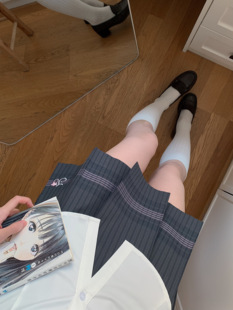 月见樱jk原创制服裙百褶裙半身裙日系学院风轮褶前箱褶现货