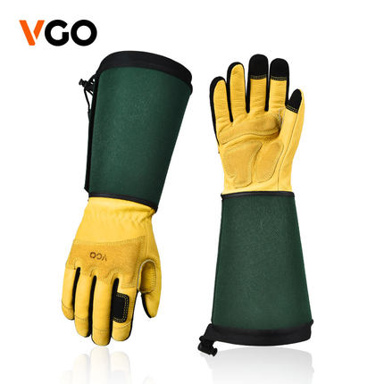 VGO 防护手套男花园园艺舒适防刺防蜜蜂蛰减震触屏