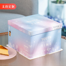 盒6六8八10十12寸慕斯单层烘焙红色纸盒盒子定制批发 生日蛋糕包装