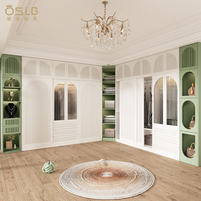 欧莎拉贝法式实木推拉门衣柜