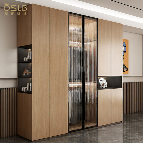 3期免息原木风玻璃门衣柜收纳柜