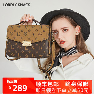 单肩斜跨手提女包 LORDLY 香港品牌专柜 KNACK 百搭小方包