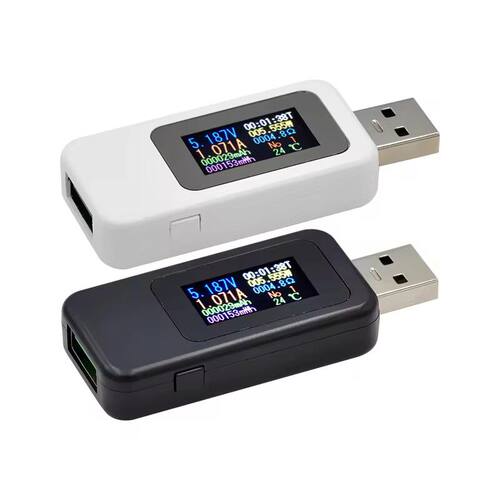 USB彩屏充电器电压电流容量表