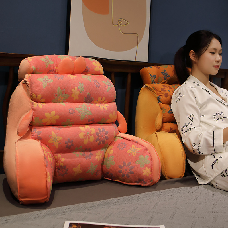 三层纱加高床头靠枕软包大靠背护颈护腰靠垫沙发抱枕孕妇腰枕枕头