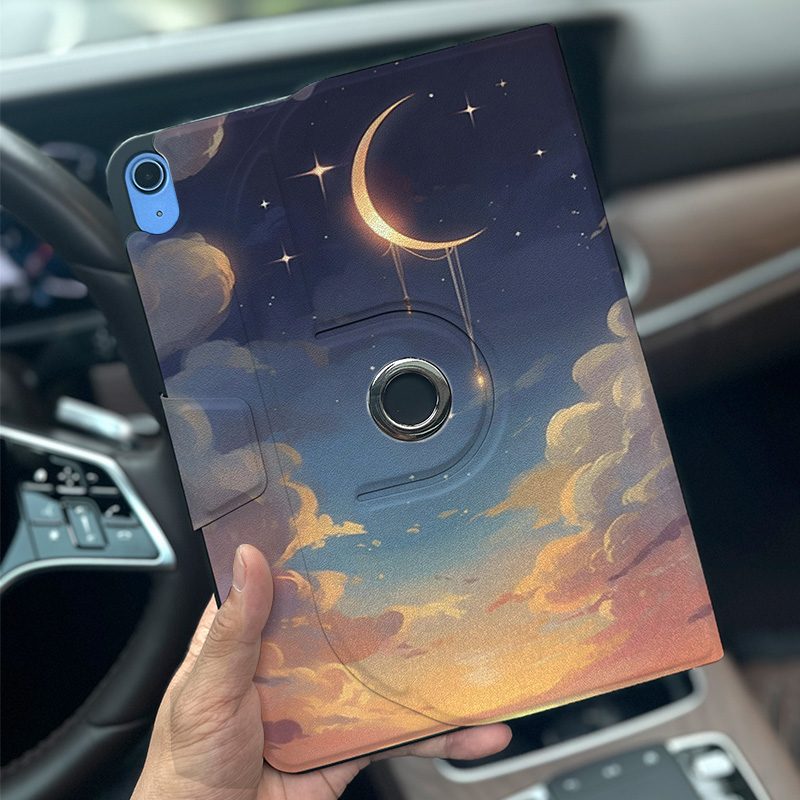 适用苹果iPad10保护套10.9平板电脑air6/5保护壳旋转air2第六78代A1822全包防摔A2602九代iPad9卡通mini5外壳