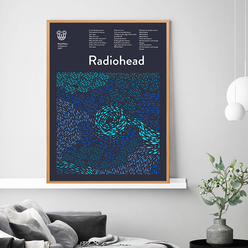 radiohead 电台司令摇滚专辑封面海报装饰画咖啡馆音乐酒吧墙挂画