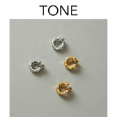 TONE不规则熔岩耳圈耳夹蚊香盘高级感简约冷淡风时髦气质无耳洞女