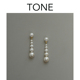TONE渐变珍珠耳夹蚊香盘高级感简约气质小众设计无耳洞女耳环耳钉
