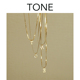 TONE 高保色镀18k金字母蛇骨链项链法式 简约气质百搭锁骨链颈链