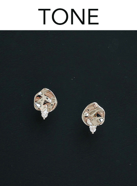 TONE波光粼粼精抛耳夹蚊香盘高级感简约气质精致通勤无耳洞女耳钉