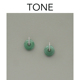 TONE钻圈天然东陵玉平安扣耳夹蚊香盘高级国风新中式 无耳洞女耳扣