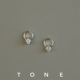 TONE原创圆环悬浮钻5A锆石耳夹硅胶球高级简约精致小众无耳洞耳钉
