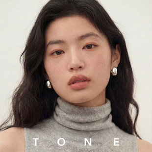 TONE精细抛光金属小银蛋耳夹通勤高级感简约气质百搭无耳洞耳钉