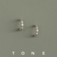 TONE 丝绸光泽手工拉丝耳圈耳夹硅胶球高级感简约气质无耳洞耳钉