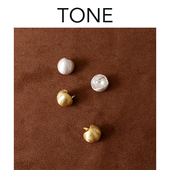 TONE 拉丝圆球耳夹蚊香盘高级简约时髦气质百搭fever无耳洞女耳钉