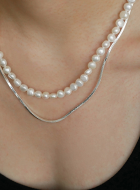 手工抛光立体四方蛇骨链