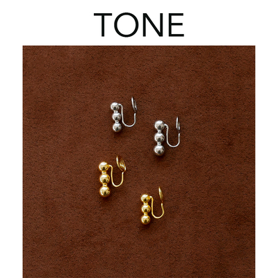 百搭简约三个小球无痛耳夹