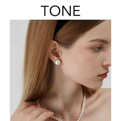 稀有大点位淡水珍珠耳夹