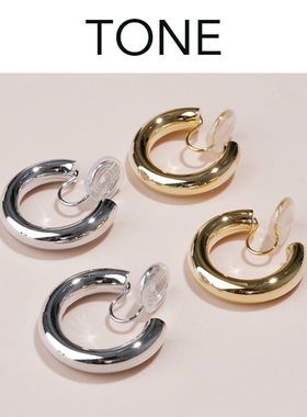 无耳洞入！圈圈耳圈耳夹蚊香盘冷淡风高级感简约法式气质秋冬港味