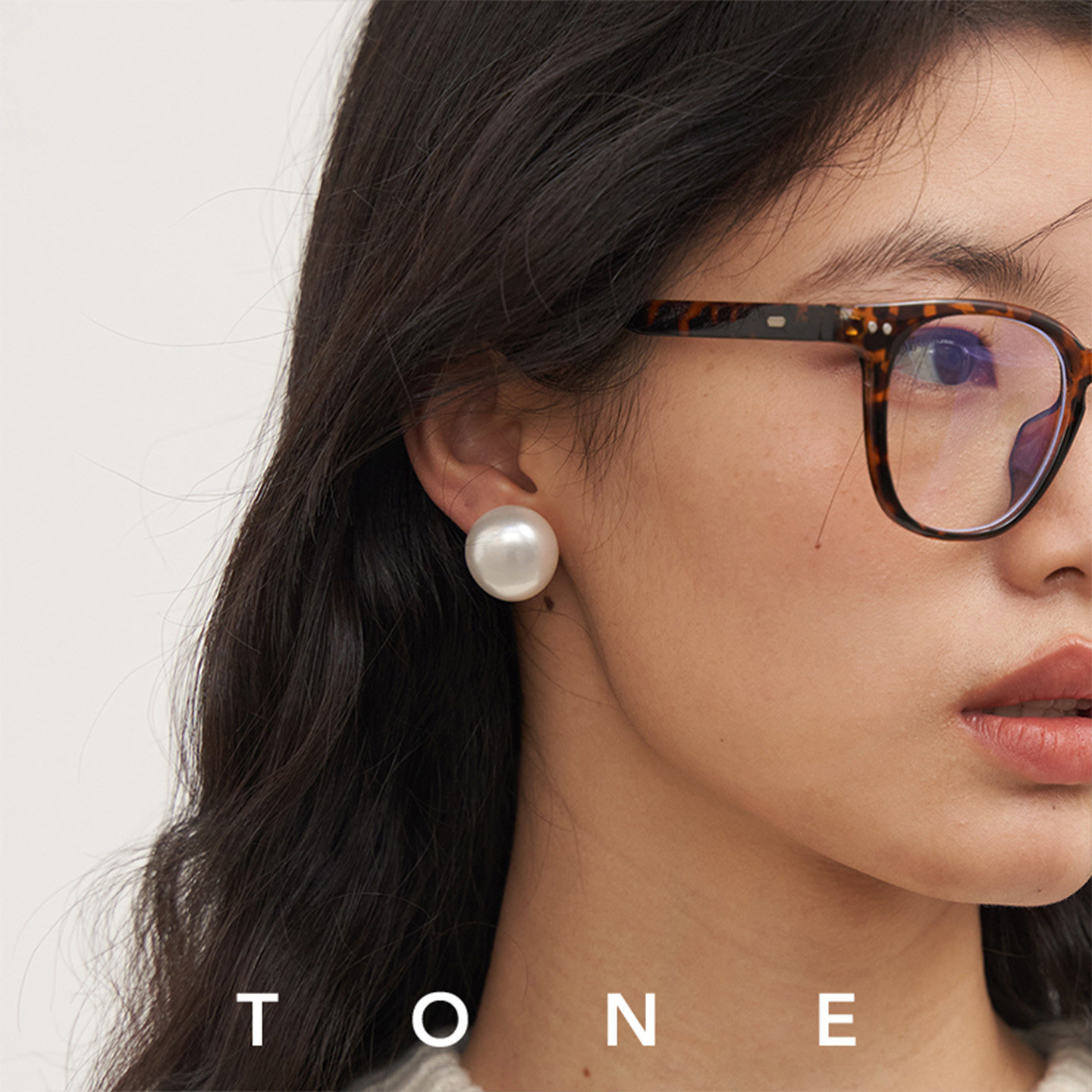 TONE 更贴合耳垂 定制强光大珍珠耳夹蚊香盘经典气质无耳洞耳钉