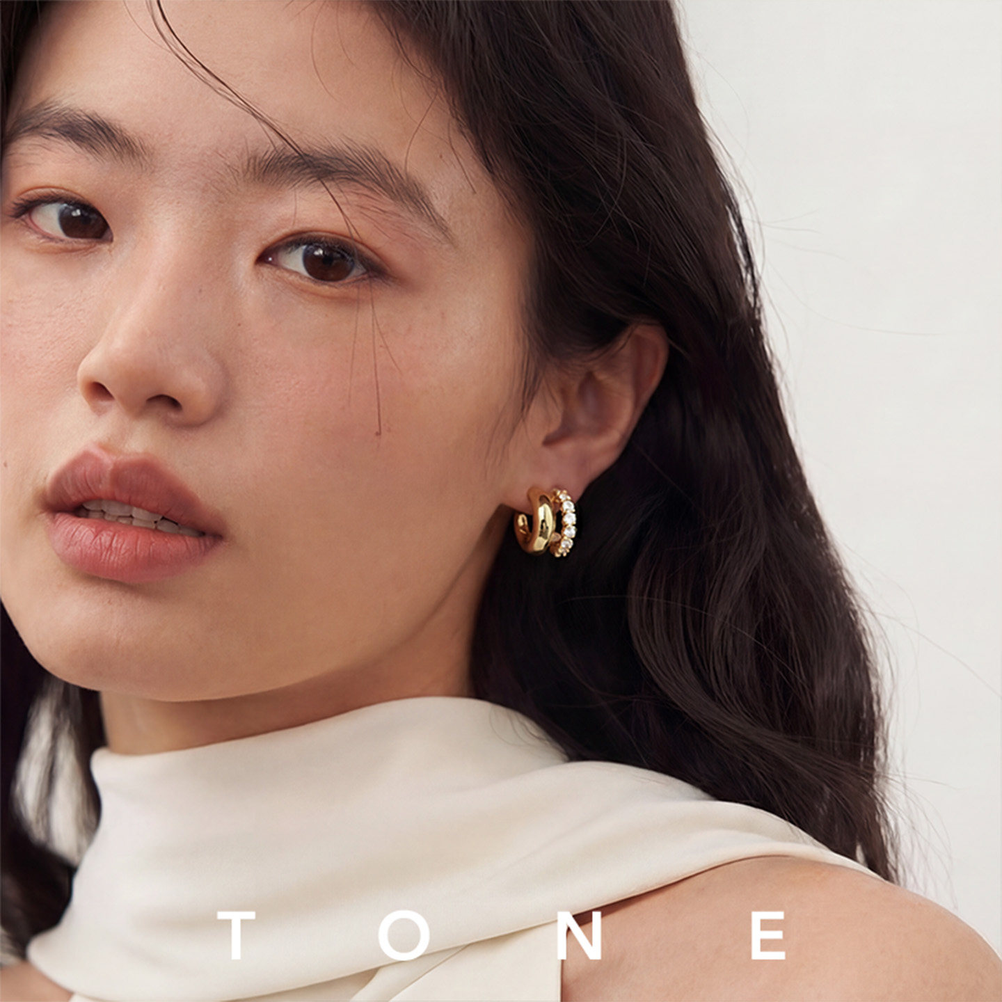 TONE 精工镀18K金高碳钻超闪耳圈耳夹无痛轻奢气质贵气耳钉无耳洞图片