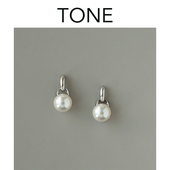 TONE 银色珍珠耳夹蚊香盘高级感气质百搭无耳洞耳钉sophie buhai