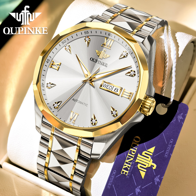 欧品客品牌商务风男士机械手表男