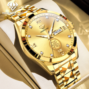 18k全金色含真金真钻进口机芯手表男士 全自动机械表高档奢华腕表