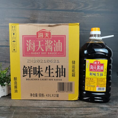 海天酱油鲜味生抽4.9整箱