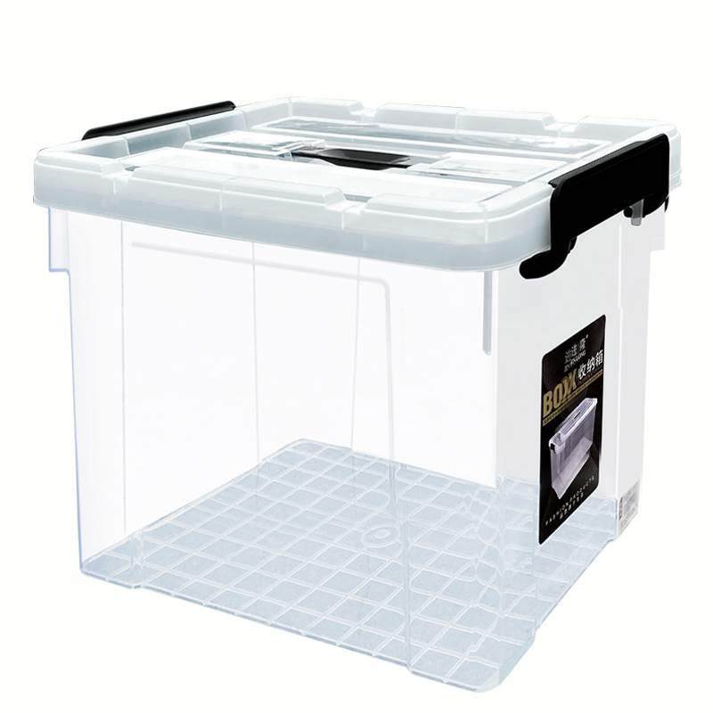 手提收纳箱塑料储物箱箱子透明收纳盒小号带盖玩具衣服家用整理箱