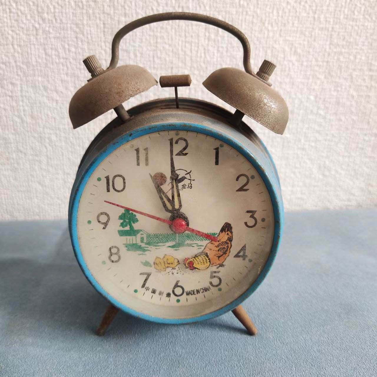 民俗老物件民国老钟表小闹钟收藏座钟杂项老东西旧货古董怀旧摆件