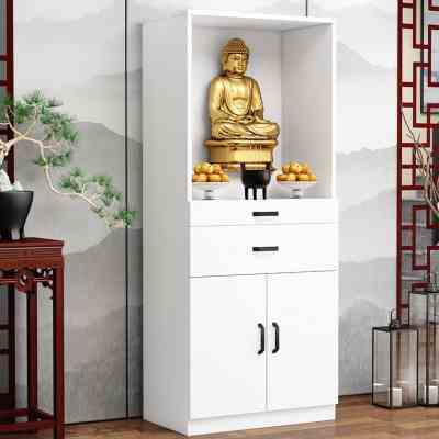 家用门佛像柜柜带佛供弥勒观音柜佛龛放定制柜子立柜财的财神爷v