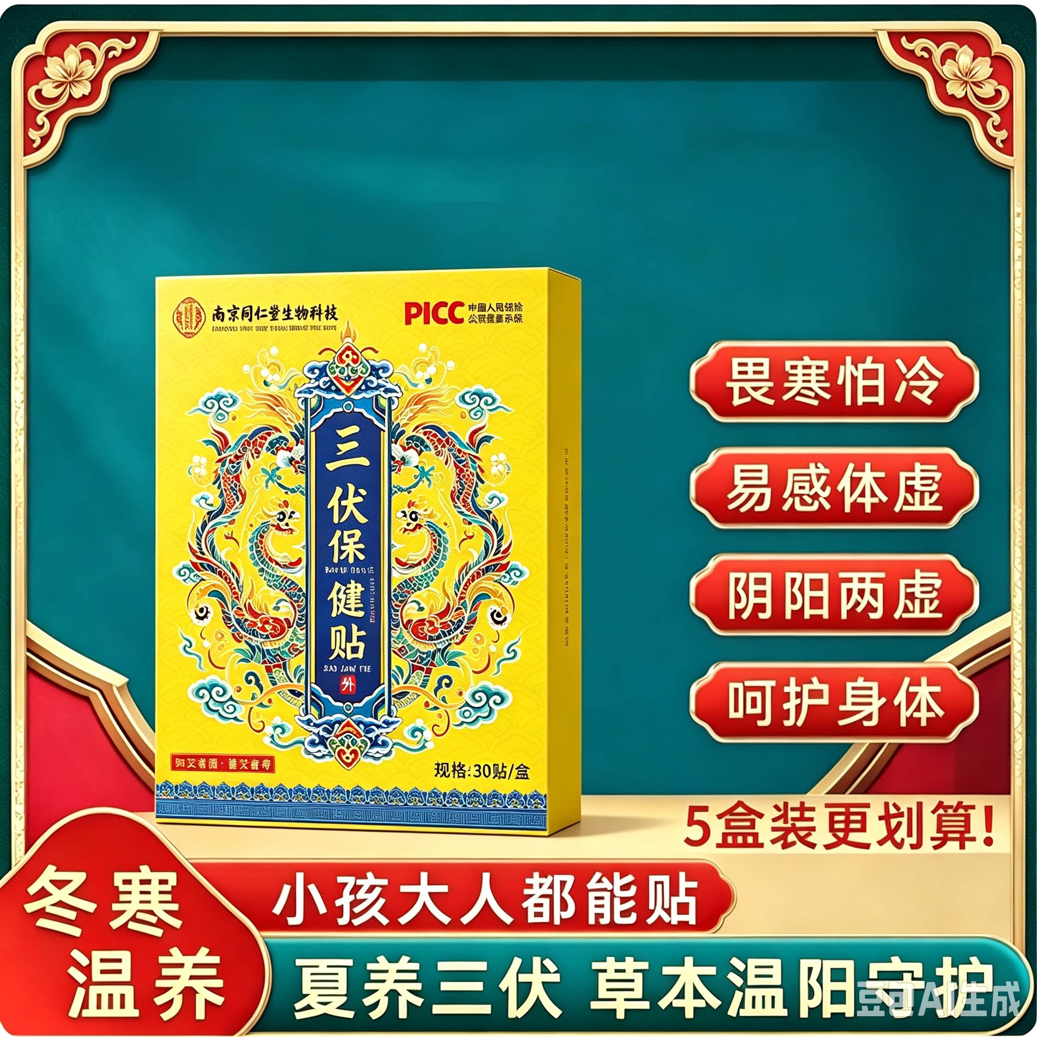三伏贴祛儿童成人畏寒怕