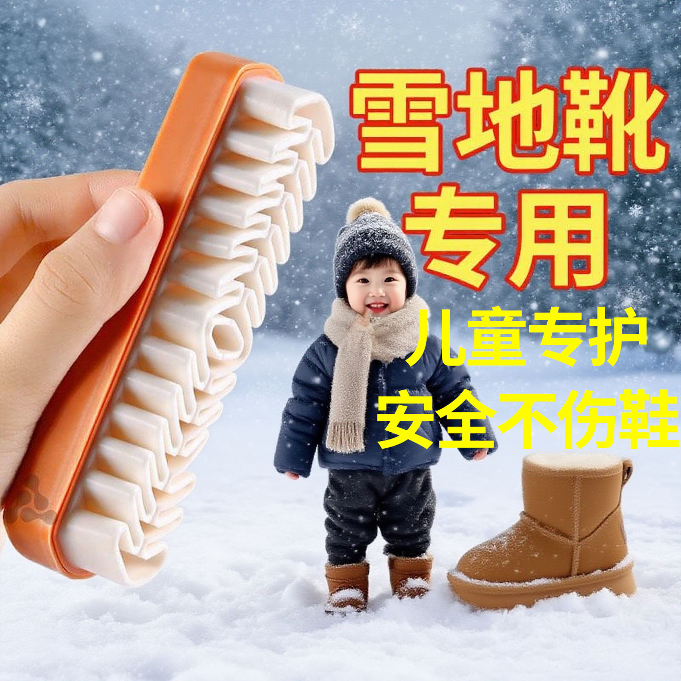 麂绒面胶鞋刷无死角去污不伤鞋