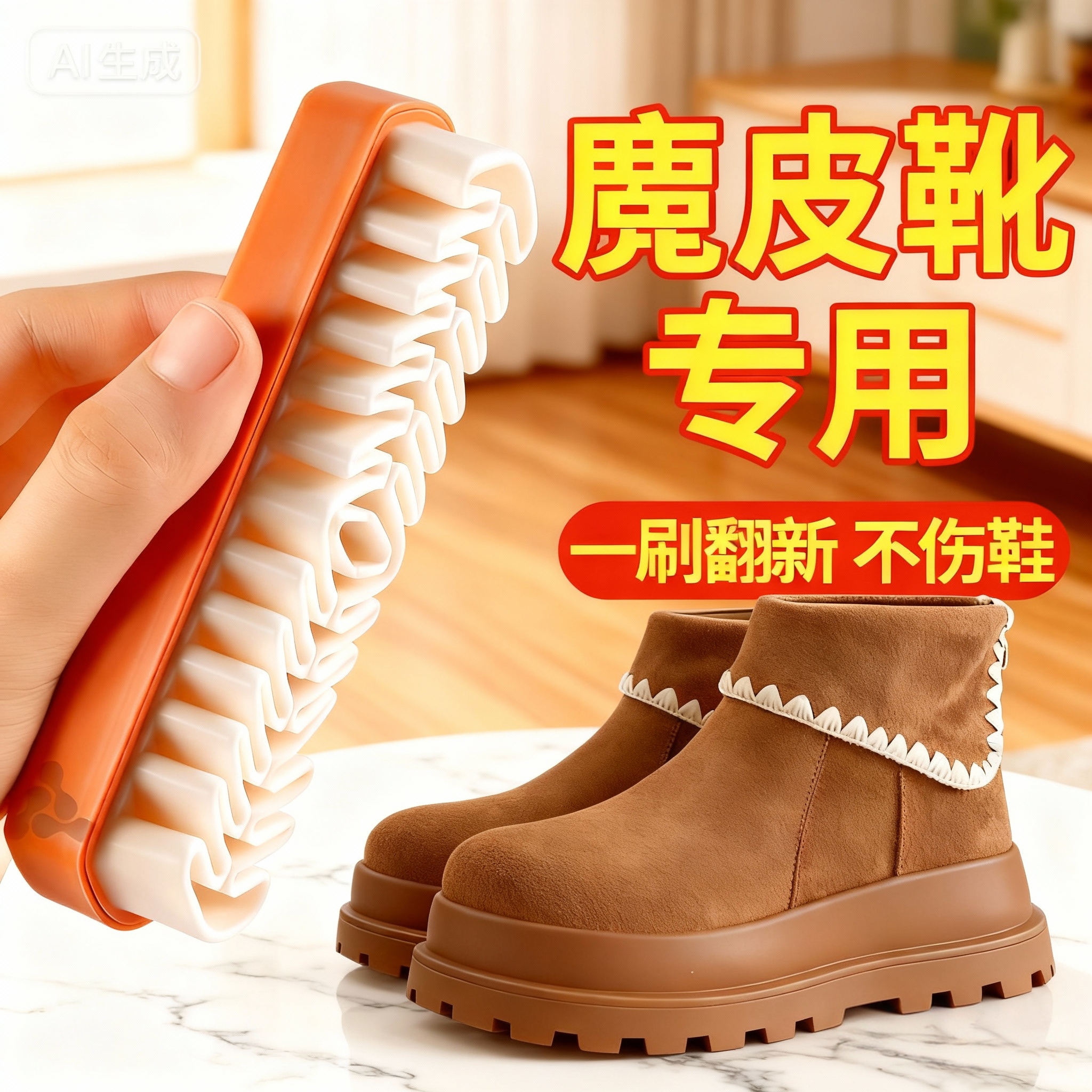 麂皮鞋刷清洁去污整理绒面鞋刷