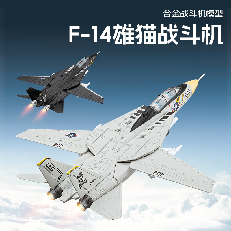 F-14雄猫战斗机仿真合金飞机模型