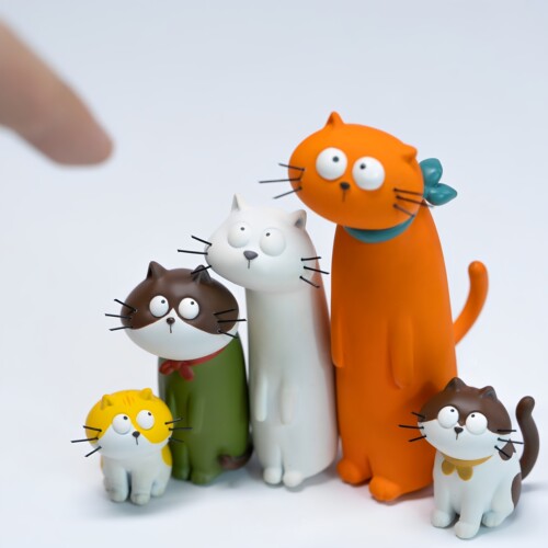 探头喵星团猫手办摆件