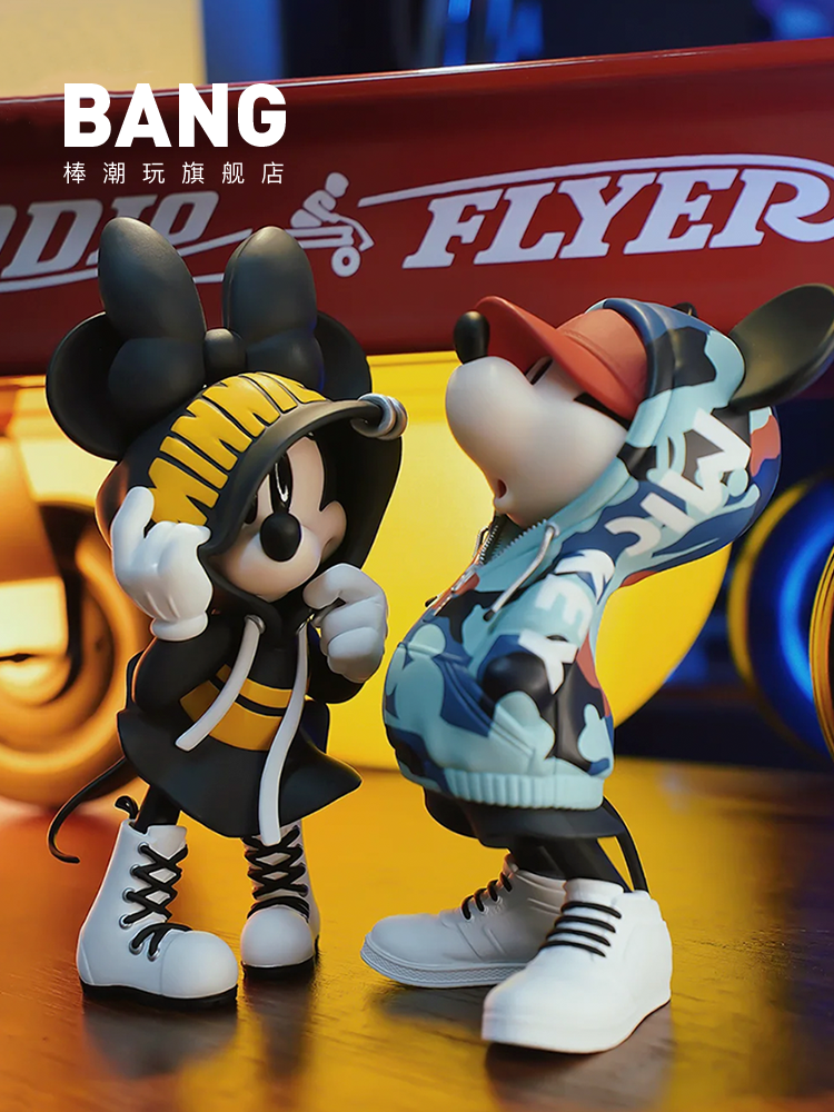 迪士尼潮服米奇可爱手办摆件