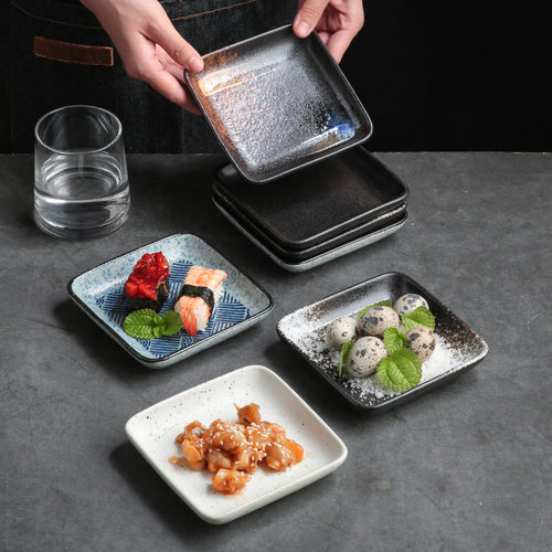 四方陶瓷碟陶瓷商用正方碟