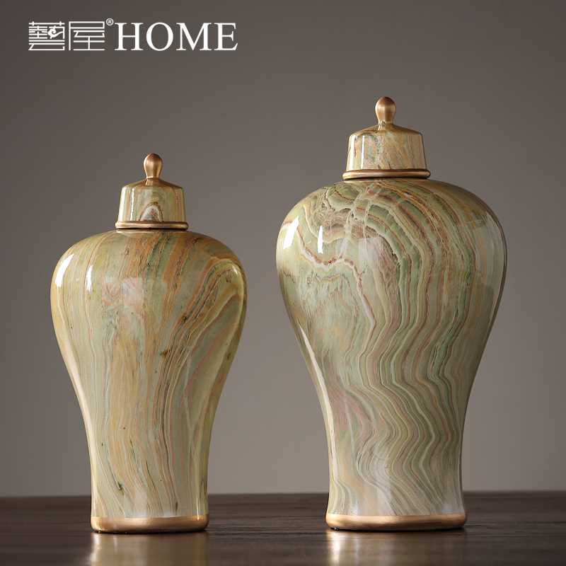 正品美式简约陶瓷将军罐摆件家居客厅玄关边柜装饰品摆设样板间软属于什么档次？