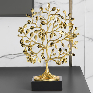 幸福发财树摆件轻奢高档摇钱树客厅酒柜办公室家居装饰品乔迁礼品