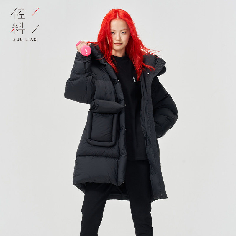 佐料女装zda4r657女士白鸭绒中长款羽绒服