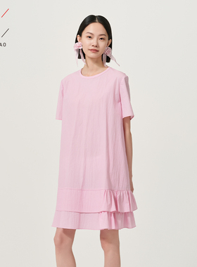 佐料女装ZDC2L060女士短袖连衣裙